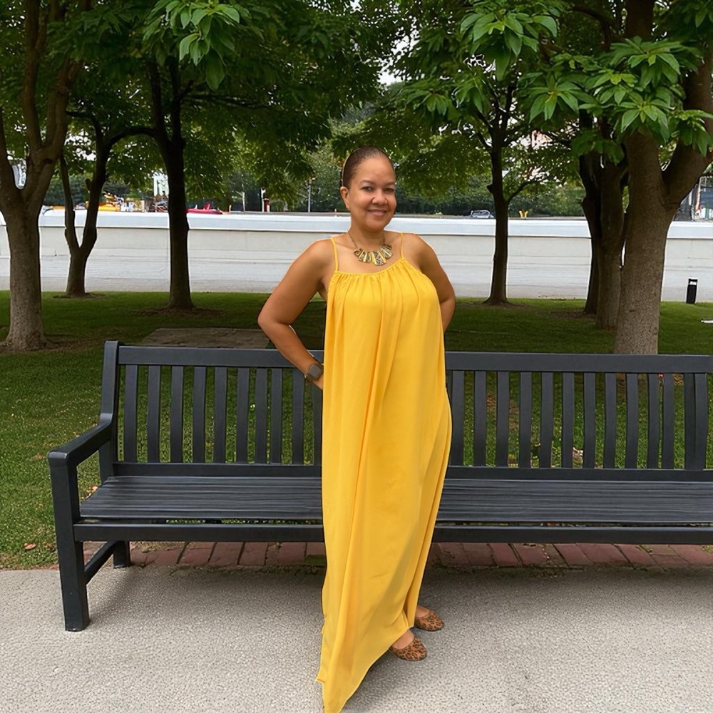 Elegant Yellow Maxi Dress